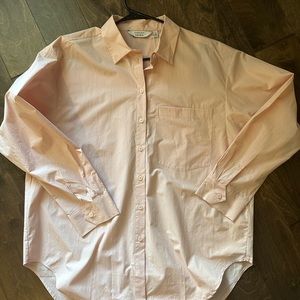 NWT & Other Stories oversized 100% organic cotton pink button down size M